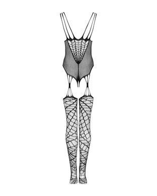 Ажурный бодистокинг под паутину Obsessive Bodystocking G325 black S/M/L, черный, комбинезон, имитаци SO7247 фото