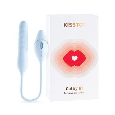 Пульсатор з вакуумним стимулятором KISSTOY Cathy III Light Blue, 5 режимів вакууму, 10 режимів пульсації SX2328 фото