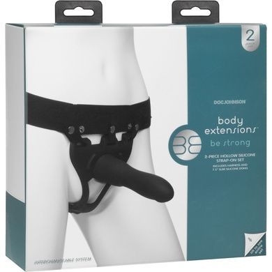 Страпон унісекс Doc Johnson Body Extensions &ndash; Be Strong, порожня насадка SO6058 фото