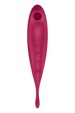 Смарт-вибратор для клитора с вакуумной стимуляцией Satisfyer Twirling Pro+ dark red SO6715 фото