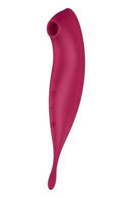 Смарт-вибратор для клитора с вакуумной стимуляцией Satisfyer Twirling Pro+ dark red SO6715 фото