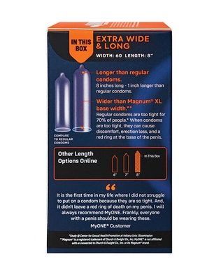 Презервативы MyONE Extra Wide & Long10 шт, картонная коробка SX1253 фото