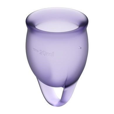 Набір менструальних чаш Satisfyer Feel Confident (lila), 15мл та 20мл, мішечок для зберігання SO3580 фото