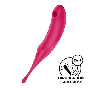 Вібратор для клітора з вакуумною стимуляцією Satisfyer Twirling Pro Red SO7802 фото