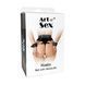 Шкіряний пояс із наручниками Art of Sex - Kasta, Чорний XS-M SO8296 фото 3