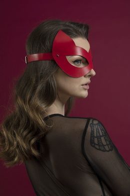 Маска кошечки Feral Feelings - Kitten Mask, натуральная кожа, красная SO3410 фото