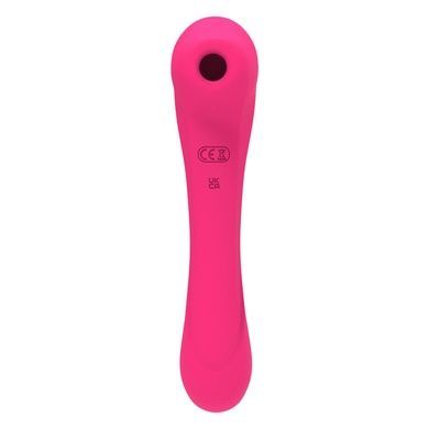 Вібратор та вакуумний кліторальний стимулятор 2-в-1 Alive Quiver Magenta Pink оновлена SO6017 фото