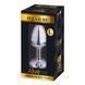 Металева анальна пробка з кристалом Alive Mini Metal Butt Plug White L SO6005 фото 2