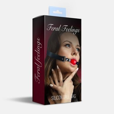 Кляп силіконовий Feral Feelings Silicon Ball Gag Black/Red SO8266 фото