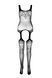 Бодистокинг Passion ECO BS008 black, с доступом, флористический декор, имитация подвязок SO7082 фото 5