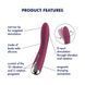 Вібратор точки G з обертанням Satisfyer Spinning Vibe 1 Red, 2 мотори SX0558 фото 7